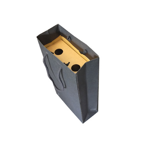 Brun recyclé imprimé en noir Cabas sans impression papier premium Zug Cabas sans impression papier premium Zug