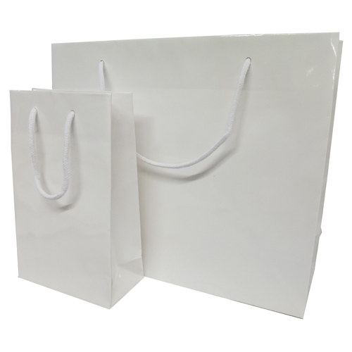 Blanc plastifié brillant Cabas sans impression papier premium Lausanne Cabas sans impression papier premium Lausanne