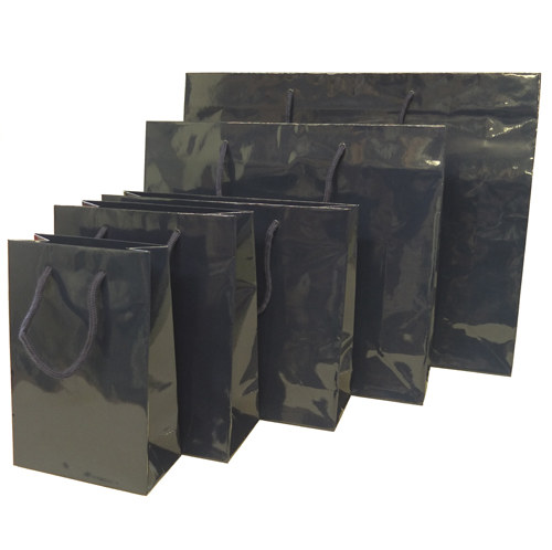 Bleu plastifié brillant Cabas sans impression papier premium Montreux Cabas sans impression papier premium Montreux