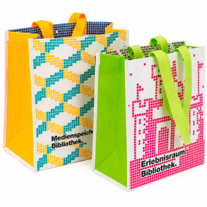 Tragtaschen mit Druck Kunststoff Premium P. E. T.